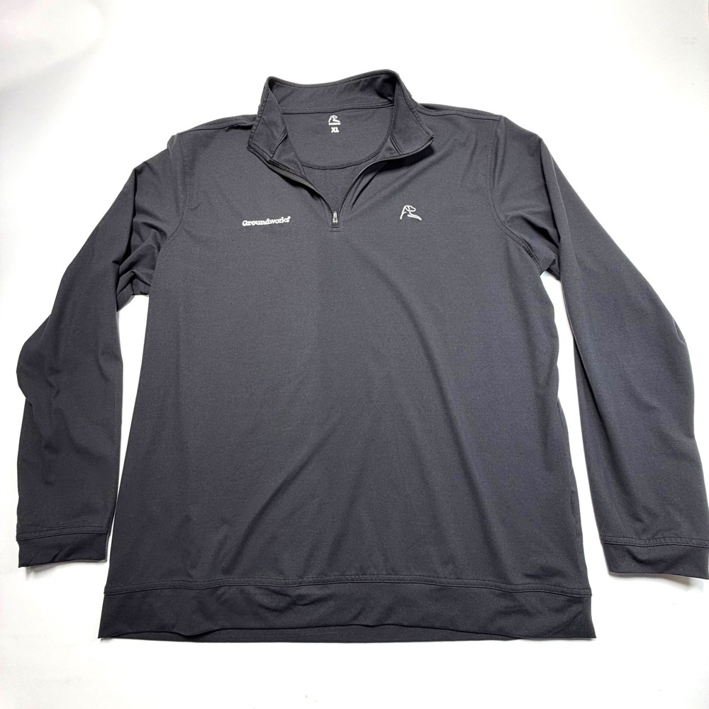 Rhoback 1/4 Zip Pullover XL Gray Performance Golf Logo Stretch